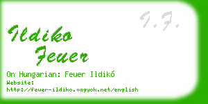 ildiko feuer business card