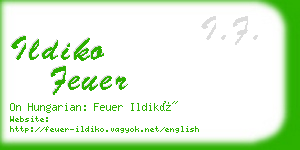 ildiko feuer business card